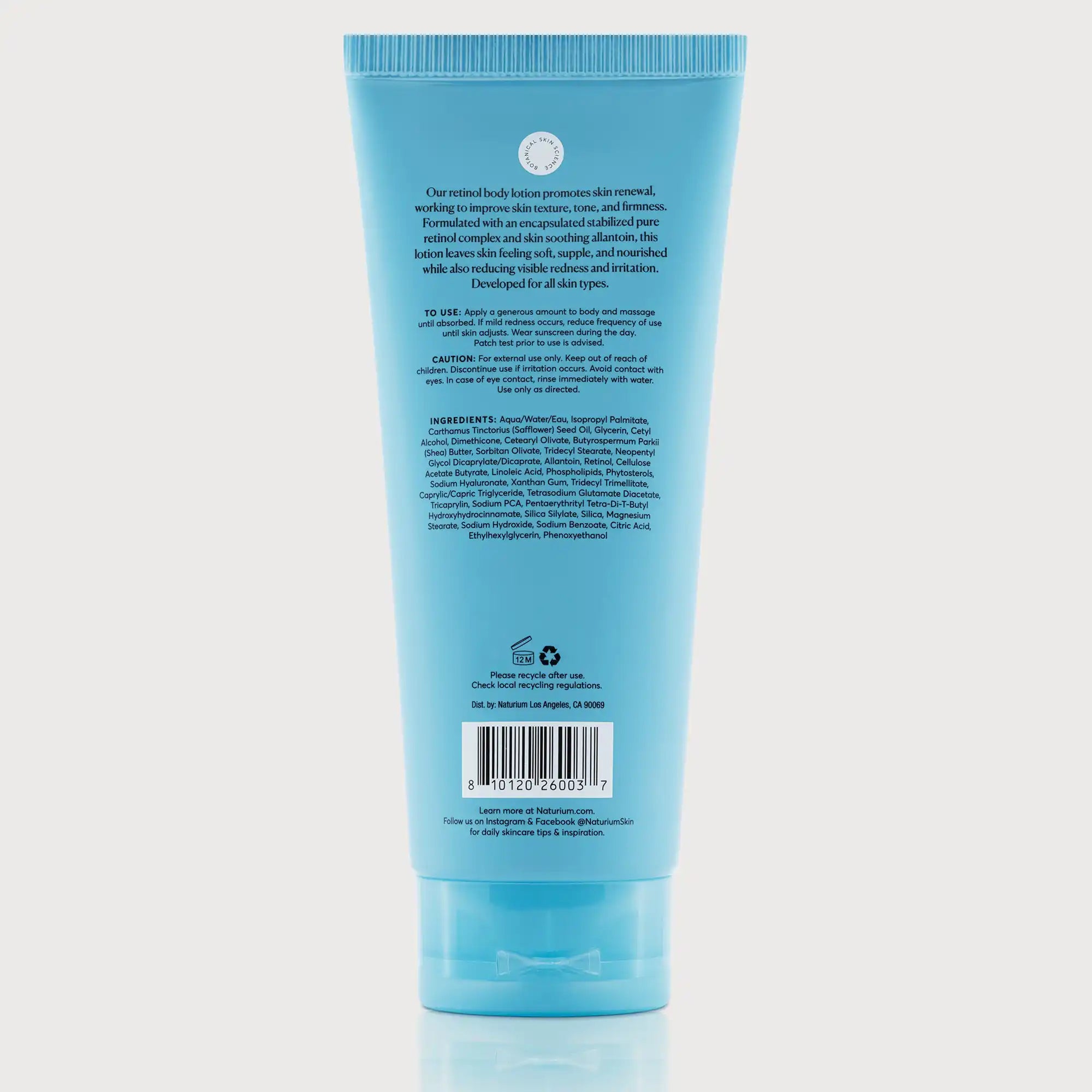 retinol body lotion ingredients